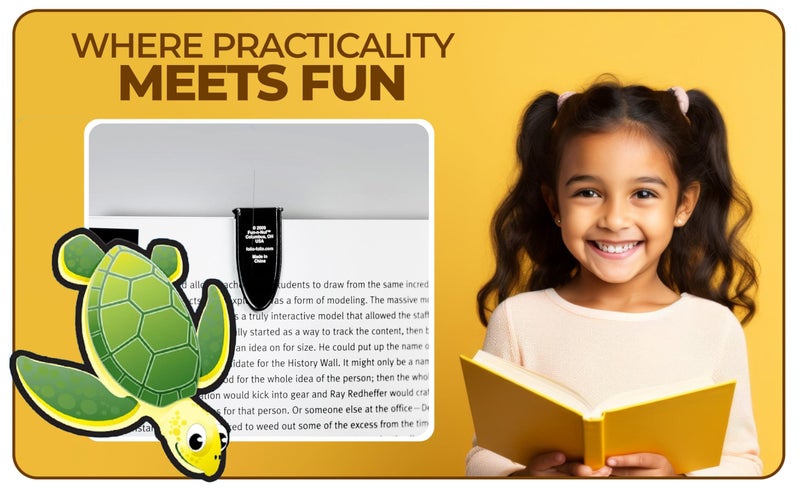 Fun-N-Nuf علامات مرجعية على شكل سلحفاة للأطفال والطلاب مجموعة رائعة ولطيفة من 10 علامات مرجعية بالجملة حوافز قراءة مضحكة وغريبة للفصول الدراسية جوائز المكتبة هدايا حفلات جديدة جوائز ممتعة لبرامج القراءة الصيفية - Image 3